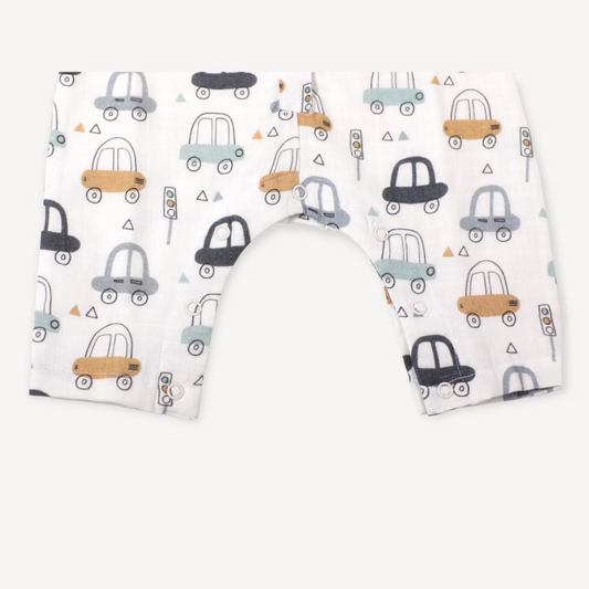Cars Sleeveless Button Jumpsuit Organic Muslin)