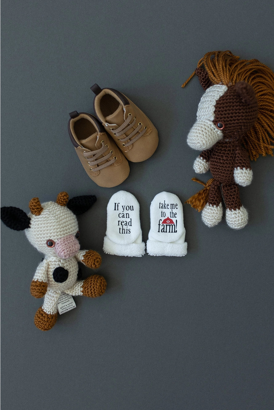 Take Me To the Farm Baby Socks