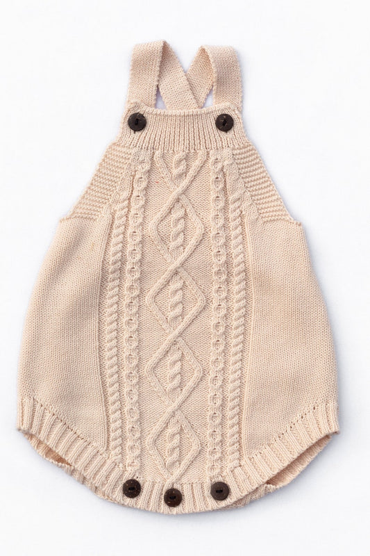 Hailey Baby Cotton Sleeveless Romper - Light Pink