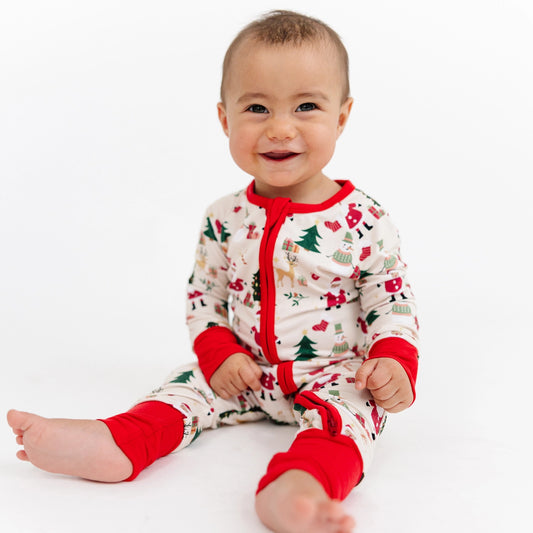 Cozy Christmas Bamboo Convertible Baby Pajama