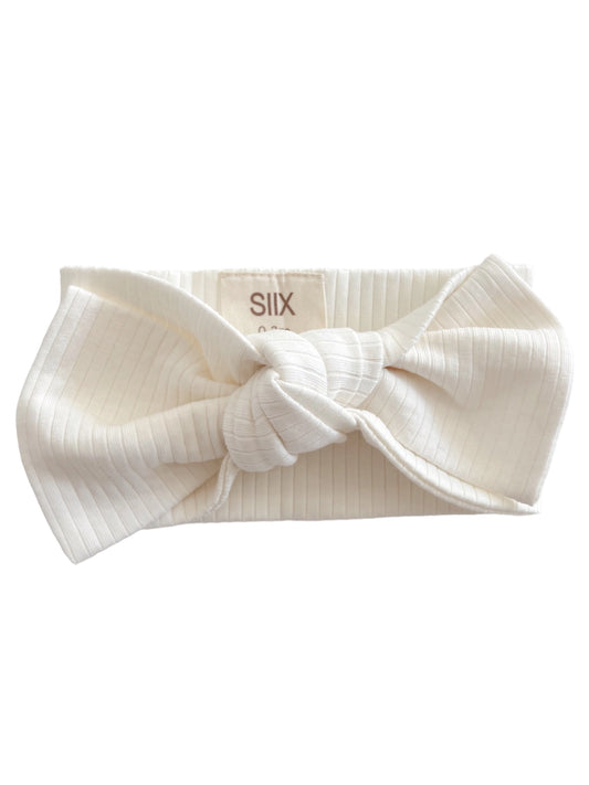 Ivory / Organic Ribbed Bow (Baby - Kids)