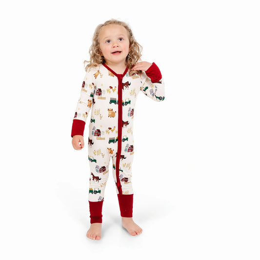 On the Farm Bamboo Convertible Baby Pajama