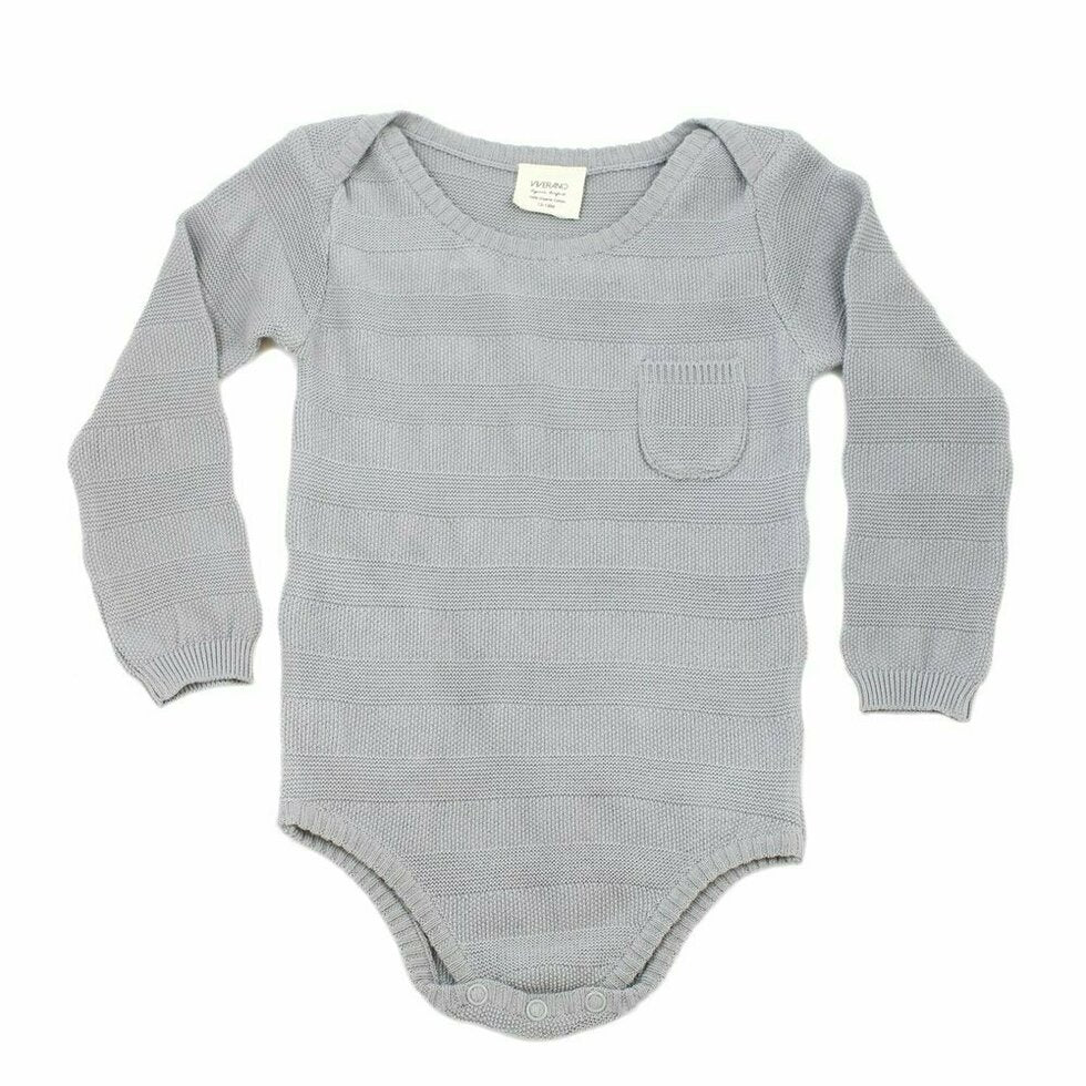 Milan Rib Knit Long Sleeve Bodysuit - Noelle Childrens Boutique