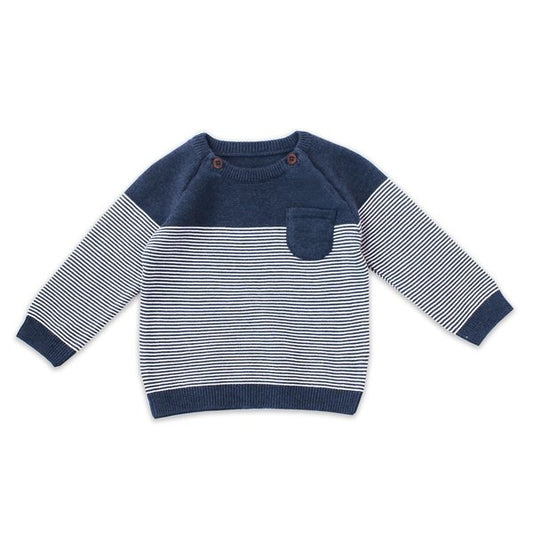Milan Heather Knit Raglan Button Pullover - Noelle Childrens Boutique