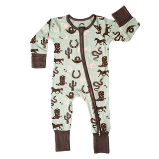 Giddyup! Bamboo Baby Convertible Footie Pajama