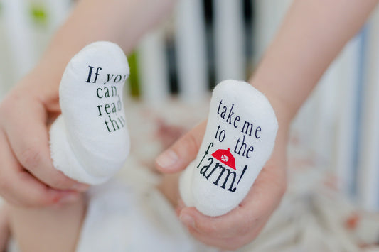 Take Me To the Farm Baby Socks