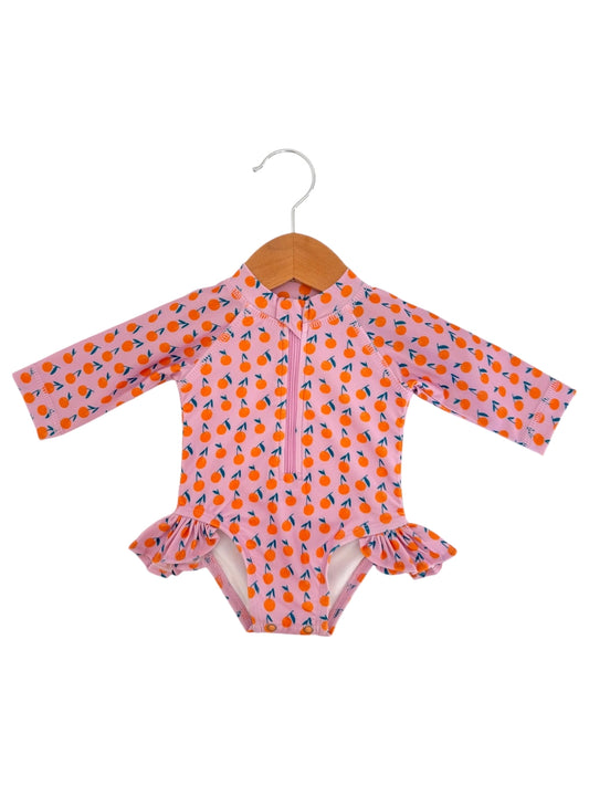 Oranges / Skipper Rashguard Swimsuit / Upf 50+
