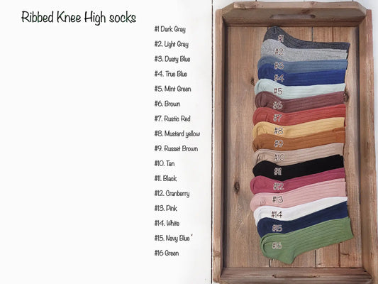 Baby Kids Knee High Socks Ribbed Long Dressy Knit Socks