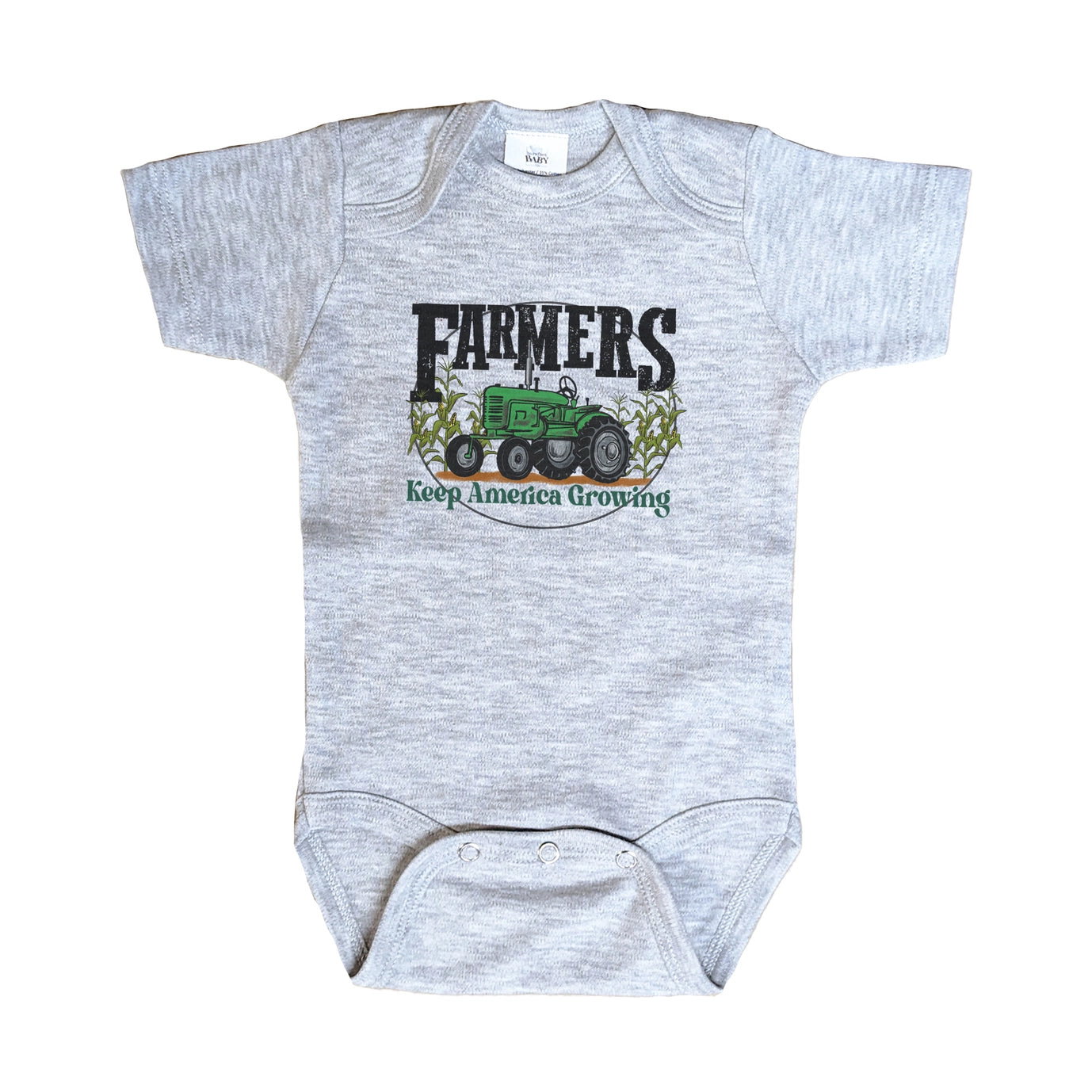Farmers Growing America Green Tractor Onesie/tee