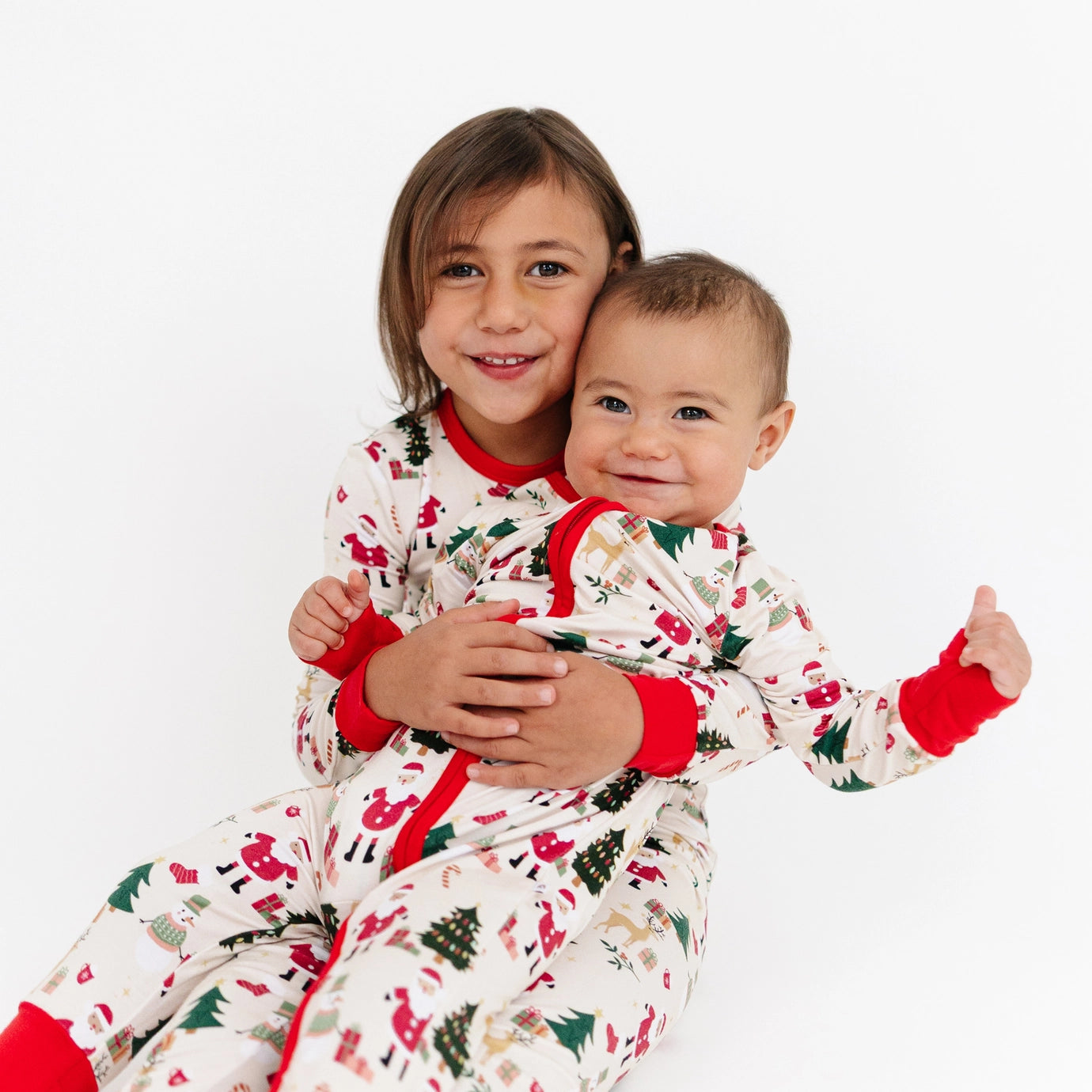 Cozy Christmas Bamboo Long Sleeve Kids Pajama Pants Set