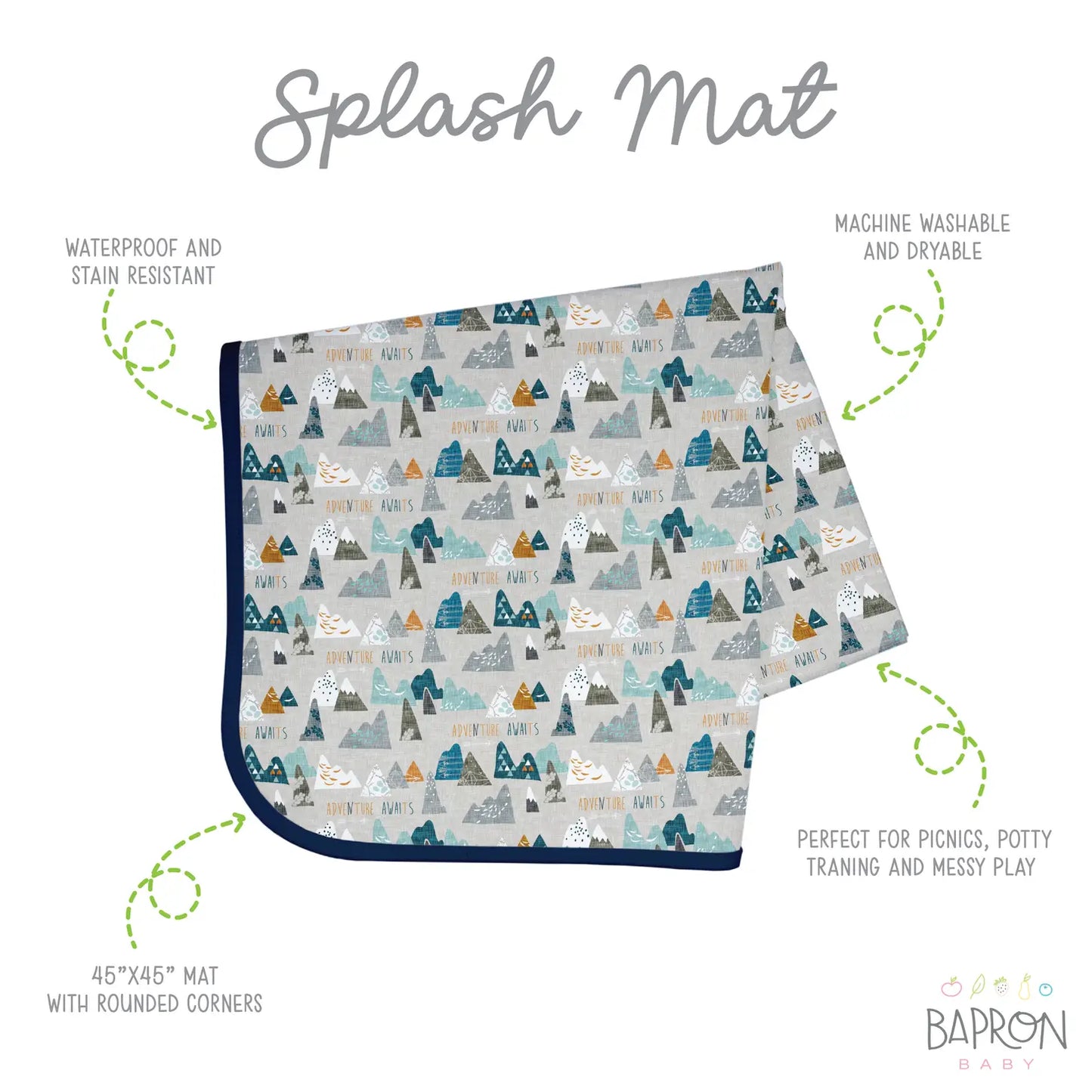 Adventure Awaits - Splash Mat - A Waterproof Catch-All