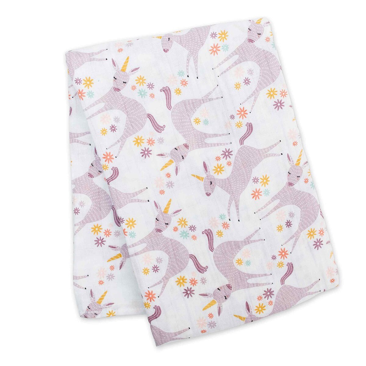 LLJ Cotton Swaddle - Modern Unicorn