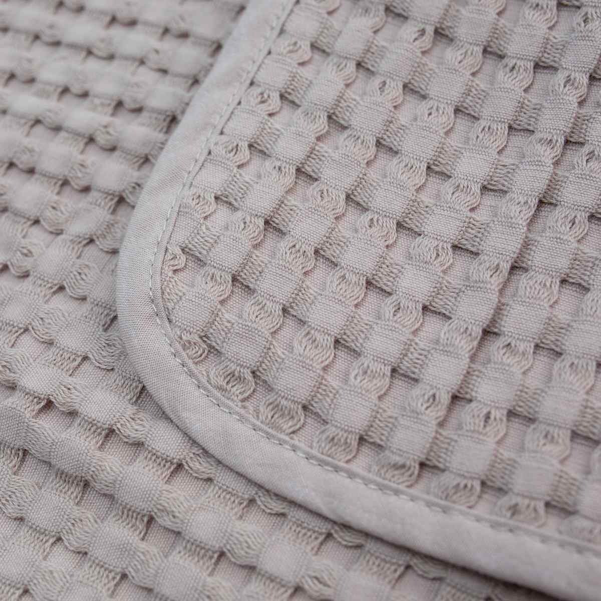 LULUJO WAFFLE BLANKET - SAND