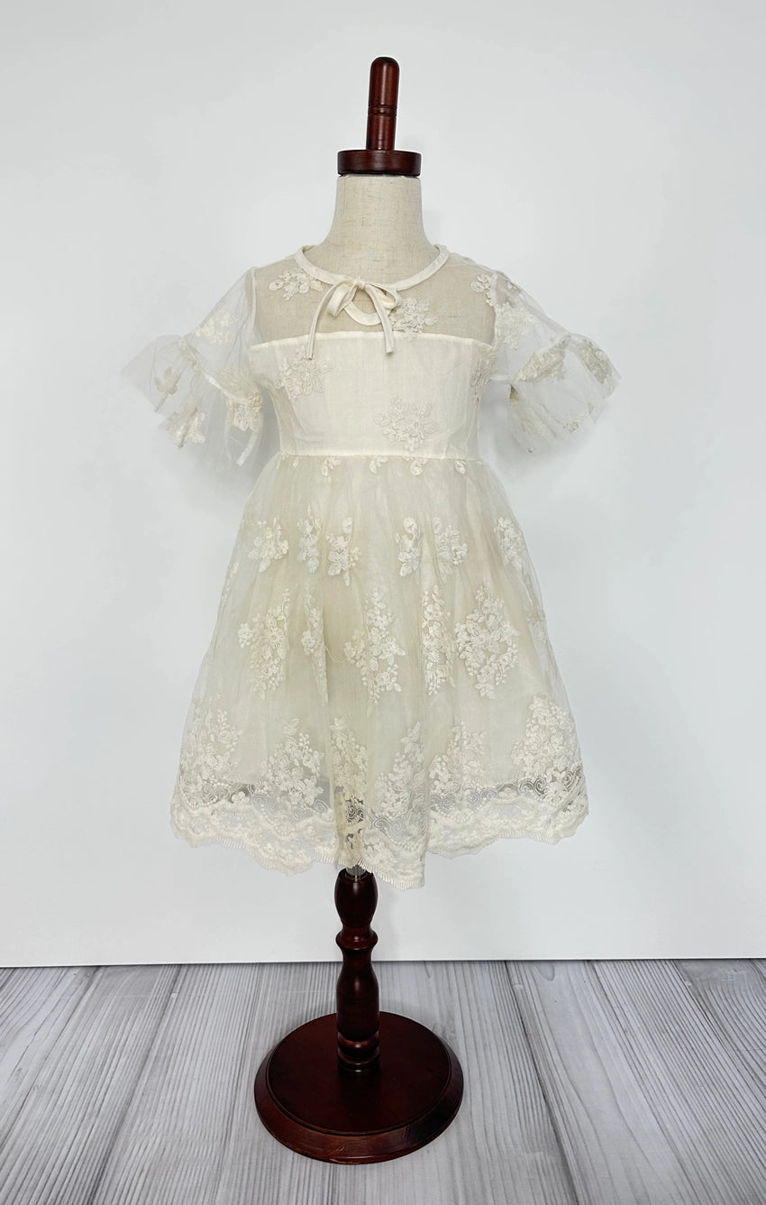 Ivory Lace Girls Dress