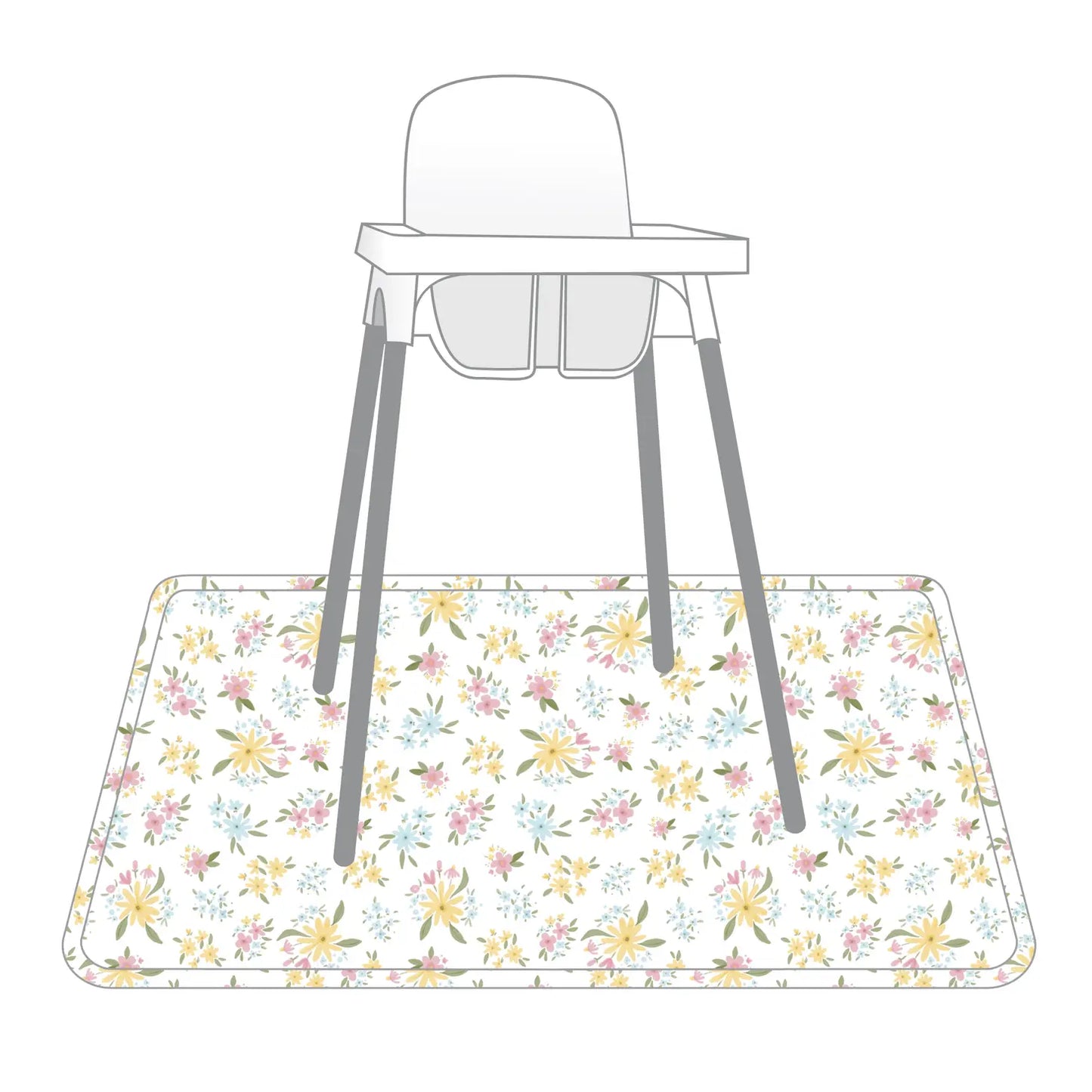 Pastel Floral - Splash Mat - A Waterproof Catch-All