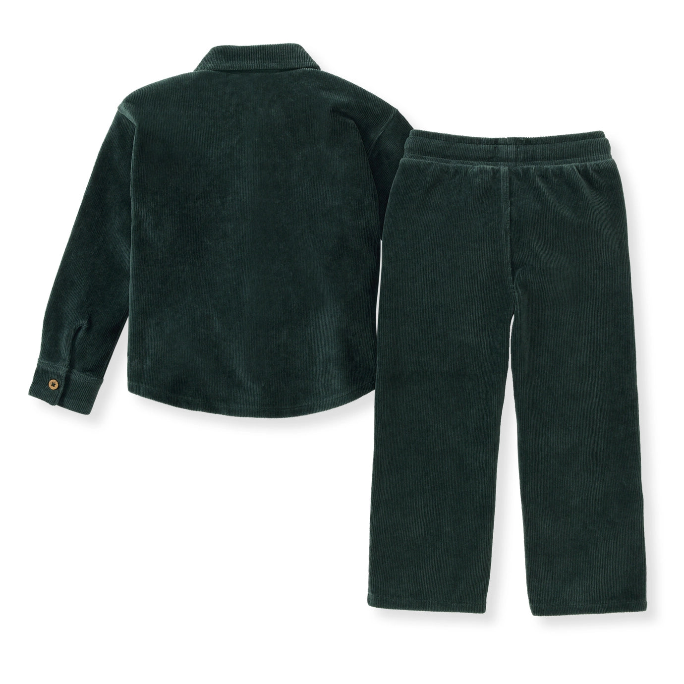 Knit Corduroy Boy Shirt & Pants Set