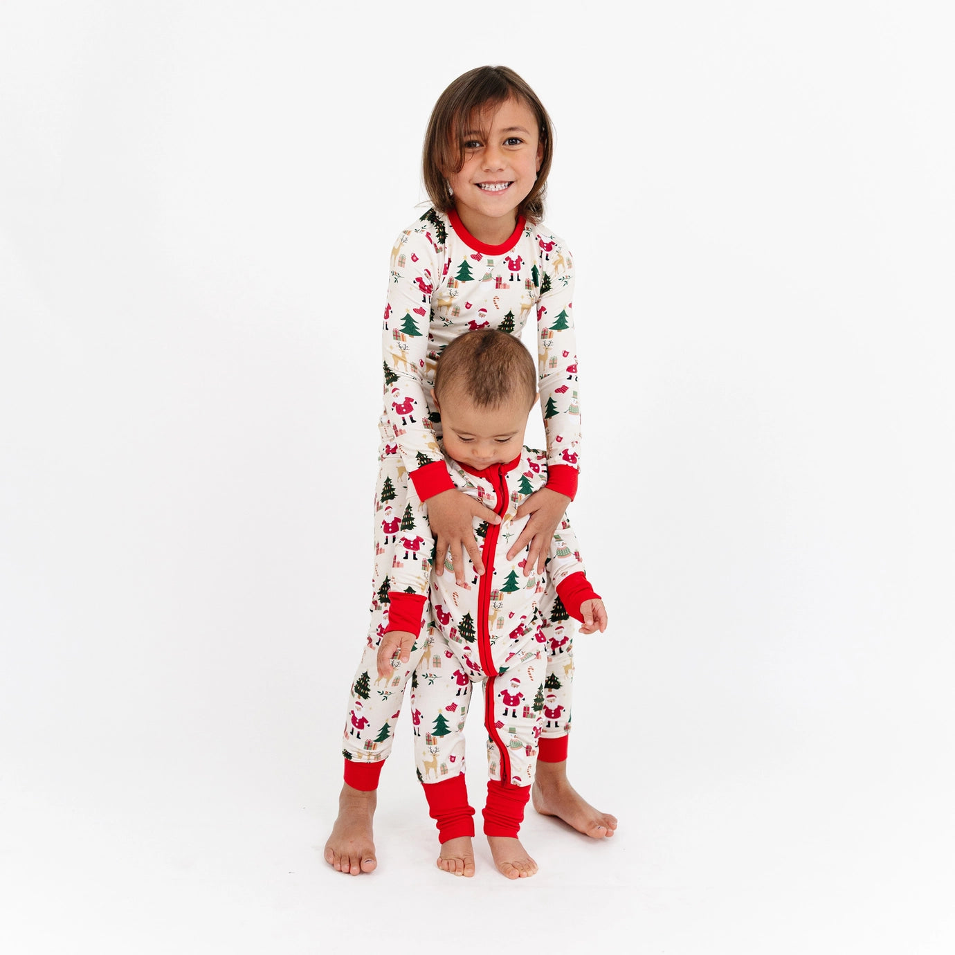 Cozy Christmas Bamboo Long Sleeve Kids Pajama Pants Set