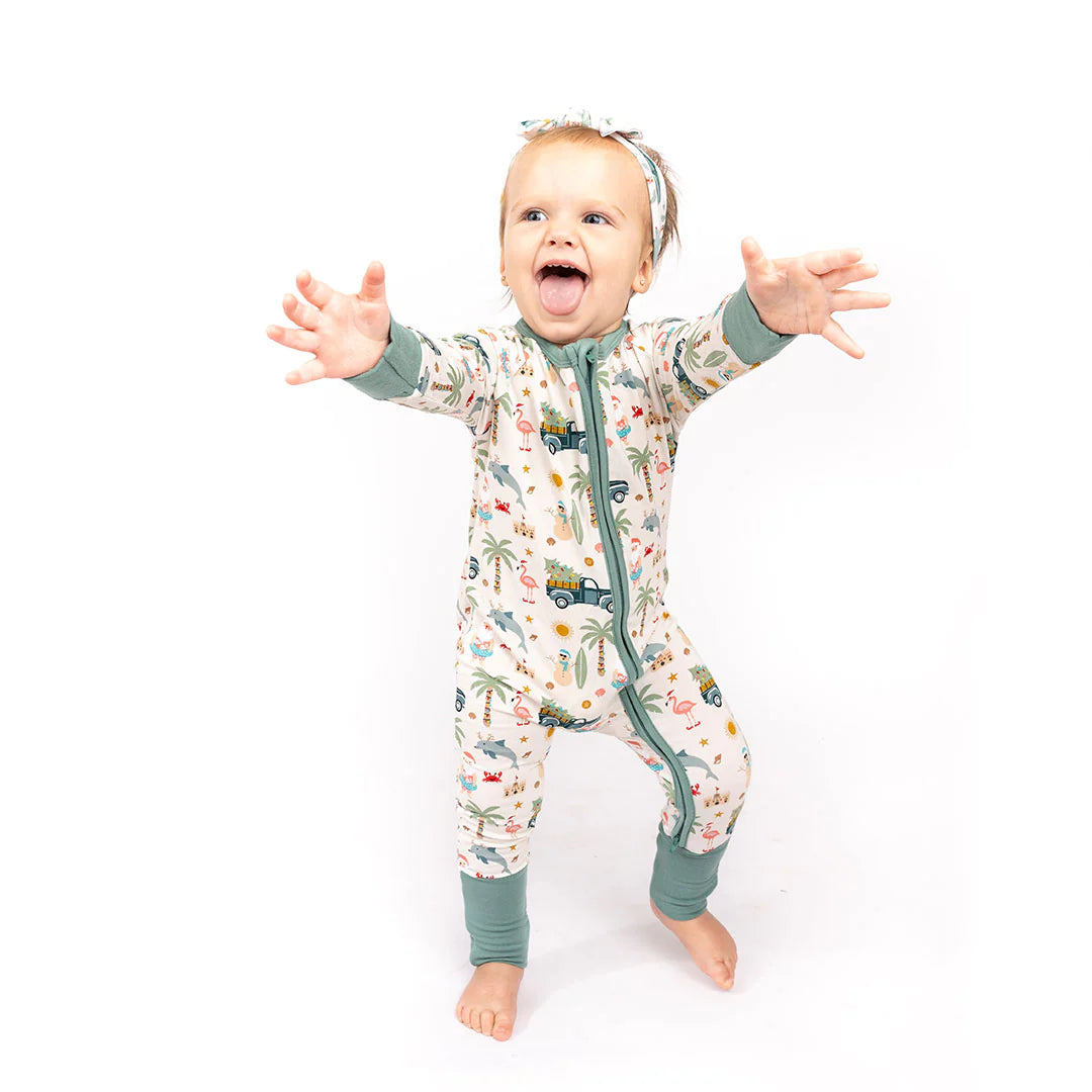 Coastal Christmas Bamboo Convertible Baby Pajama