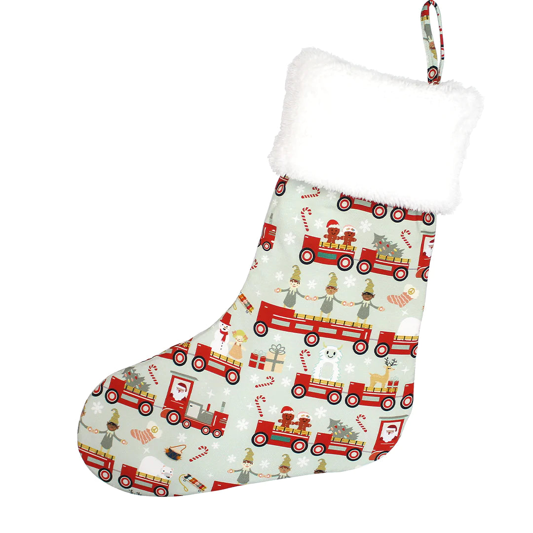 Christmas Train Bamboo Stocking