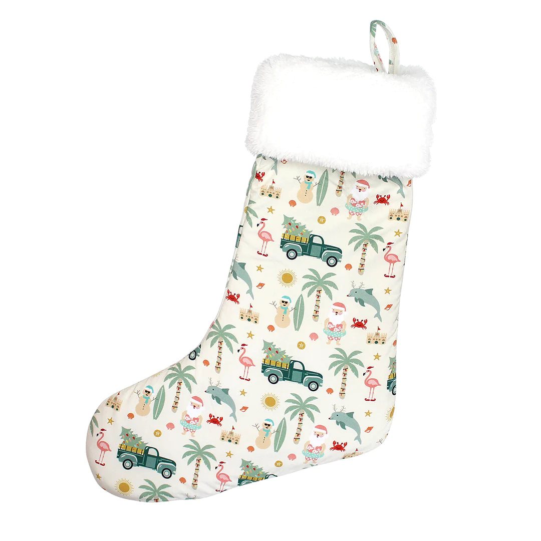 Coastal Christmas Bamboo Stocking