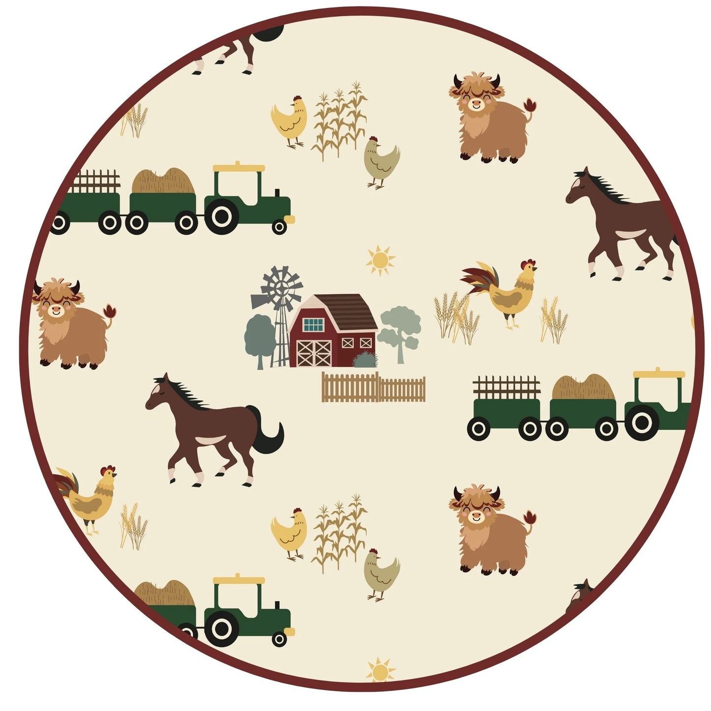 On the Farm Bamboo Long Sleeve Kids Pajama Pants Set