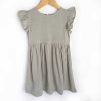 Grey Linen Dress (2T-6) - Noelle Childrens Boutique