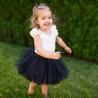 Black Knee Length Tulle Skirt (12 Months-7 years) - Noelle Childrens Boutique
