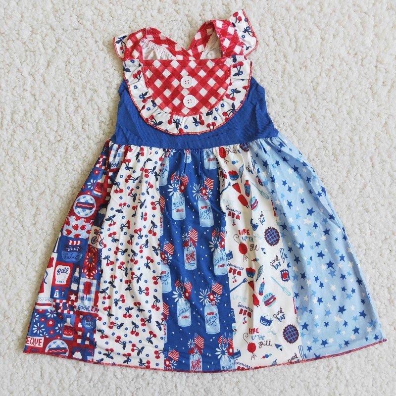 Girl Patchwork 4th of july Dresses