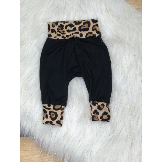 Reverse Latte Cheetah Harem Baby Pants