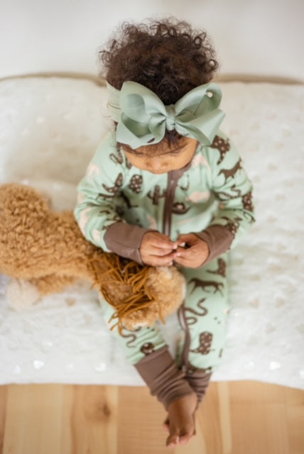 Giddyup! Bamboo Baby Convertible Footie Pajama