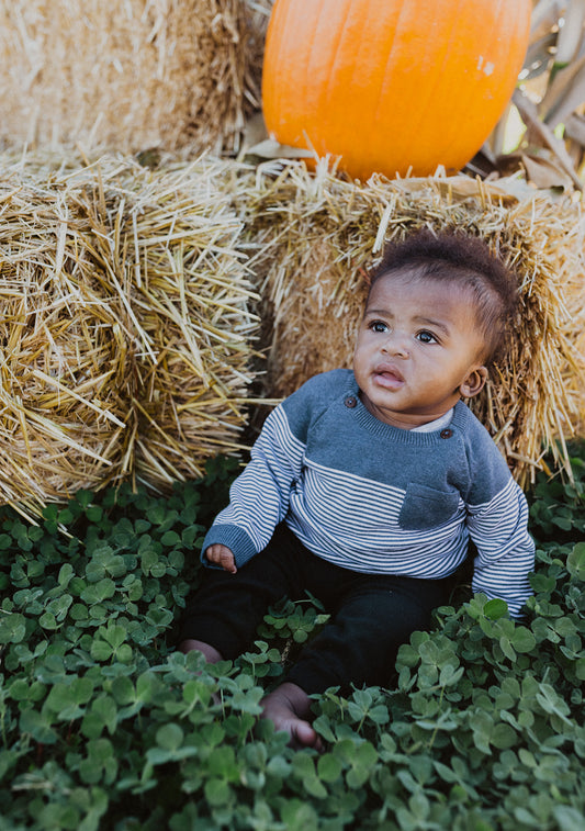 Milan Heather Knit Raglan Button Pullover - Noelle Childrens Boutique