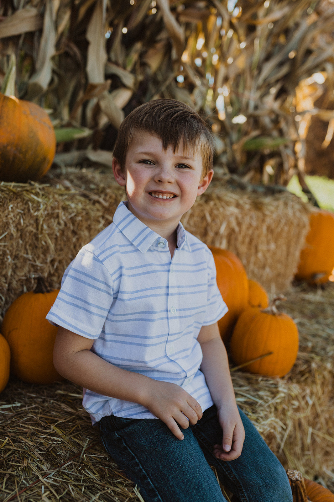 Melvin Horizontal Stripe Woven - Noelle Childrens Boutique