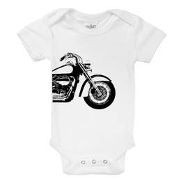 Motorcycle Organic Cotton Baby Boys Bodysuit Toddler Shirt (Newborn - 4T) - Noelle Childrens Boutique