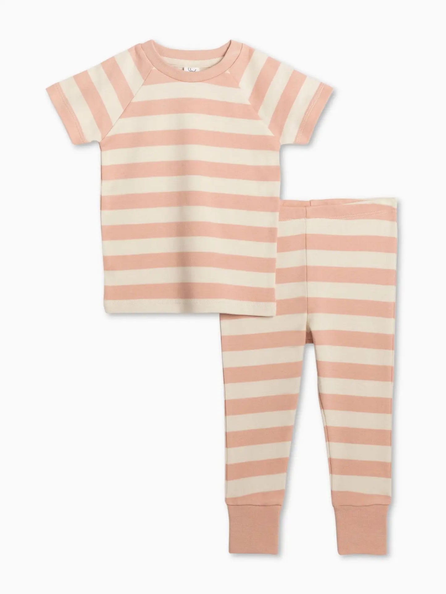 Short Sleeve Jammies - Blush Ely Stripe