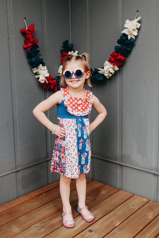 Girl Patchwork 4th of july Dresses