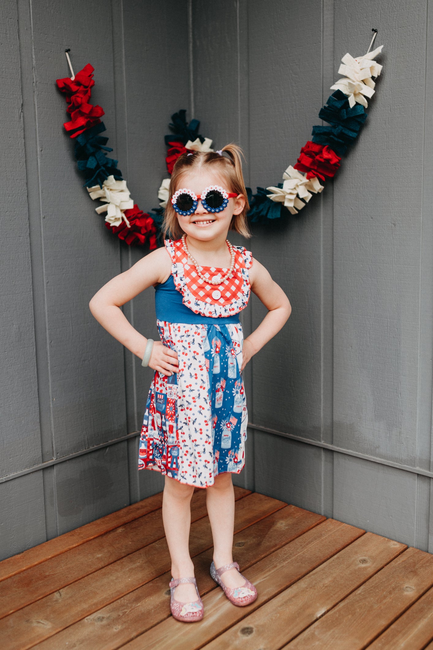 Girl Patchwork 4th of july Dresses